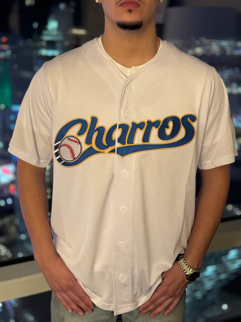 CHARROS DE JALISCO JERSEY - WHITE/BLUE