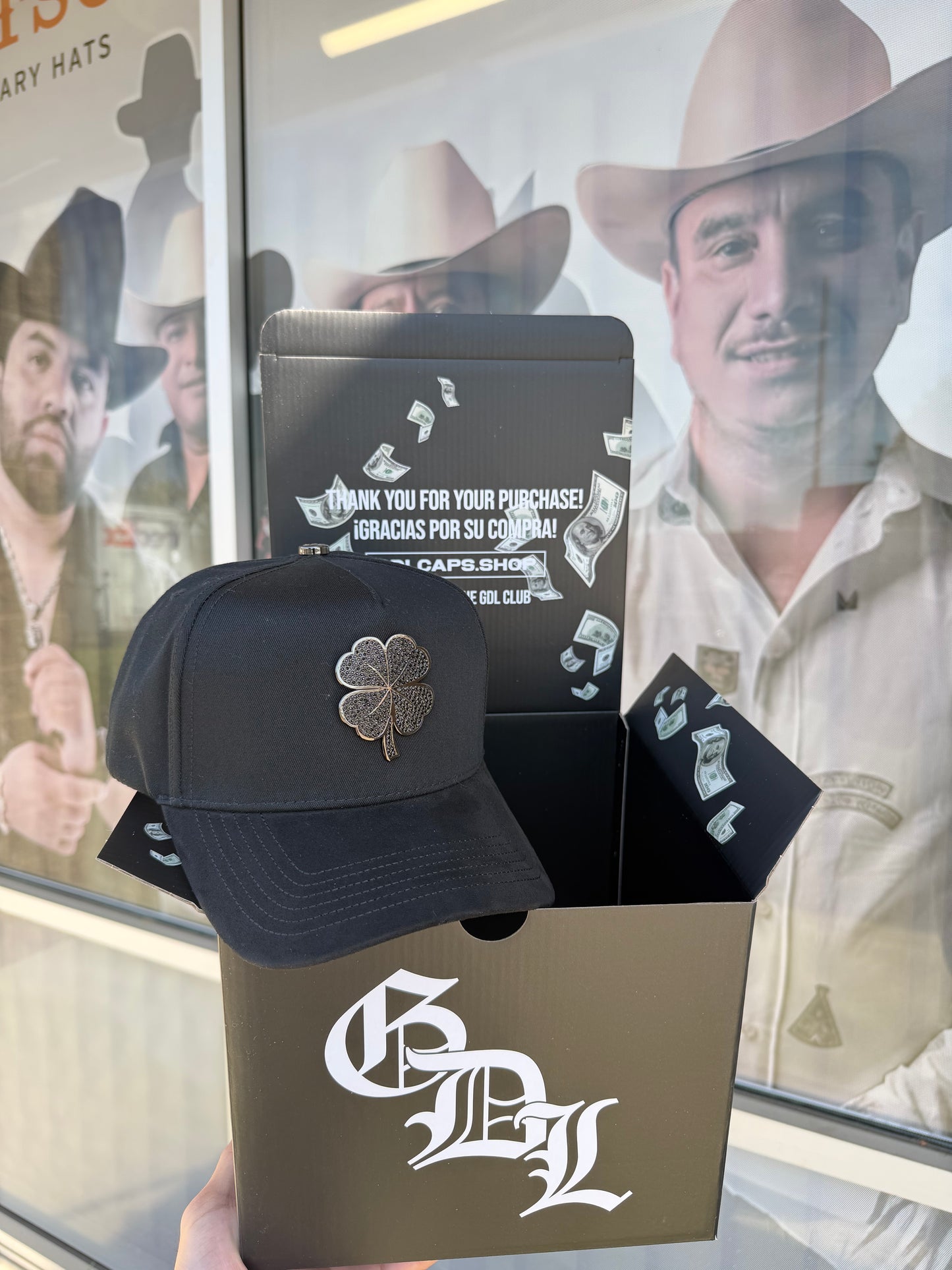 Trebol Cap - Diamantado Total Black